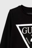 Дитячий бавовняний лонгслів Guess колір чорний (3437382)