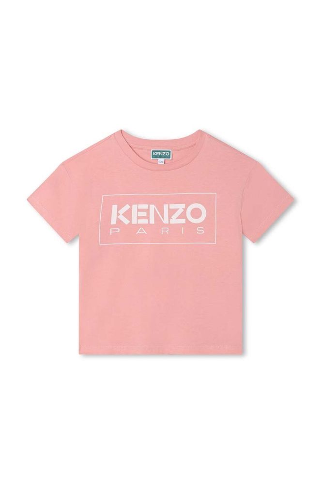 Дитяча бавовняна футболка Kenzo Kids колір рожевий (3408231)