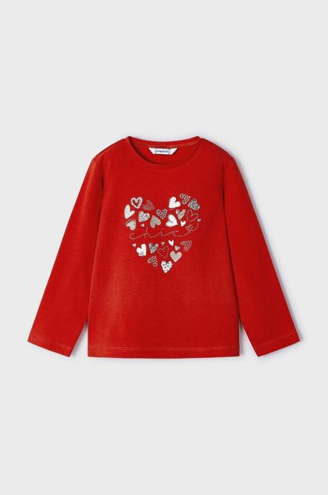 Дитячий лонгслів Mayoral колір червоний (3414304)