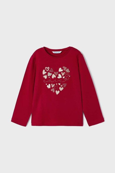 Дитячий лонгслів Mayoral колір червоний (3414344)