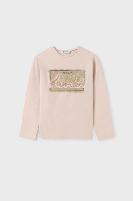 Дитячий лонгслів Mayoral колір бежевий (3414391) Дитячий лонгслів Mayoral колір бежевий (3414391)