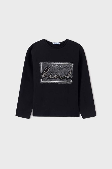 Дитячий лонгслів Mayoral колір чорний (3414403)