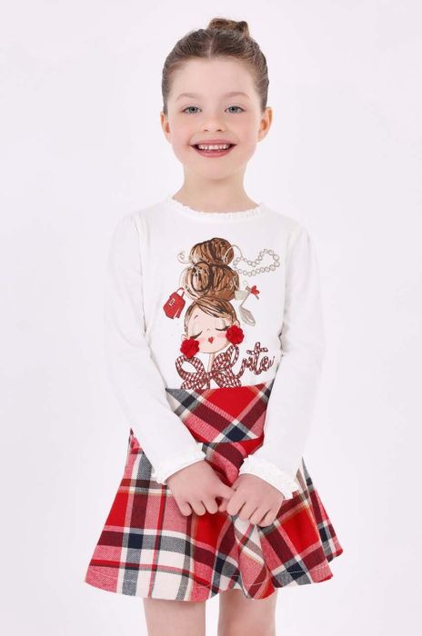 Дитячий лонгслів Mayoral колір червоний (3414459)