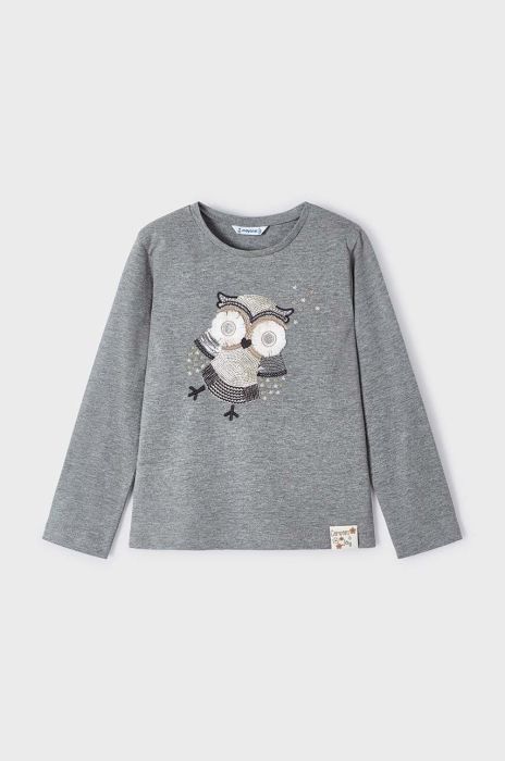Дитячий лонгслів Mayoral колір сірий (3428467)