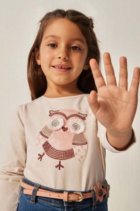 Дитячий лонгслів Mayoral колір рожевий (3428475)