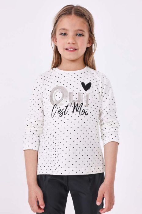 Дитячий бавовняний лонгслів Mayoral колір бежевий (3423839) Дитячий бавовняний лонгслів Mayoral колір бежевий (3423839)