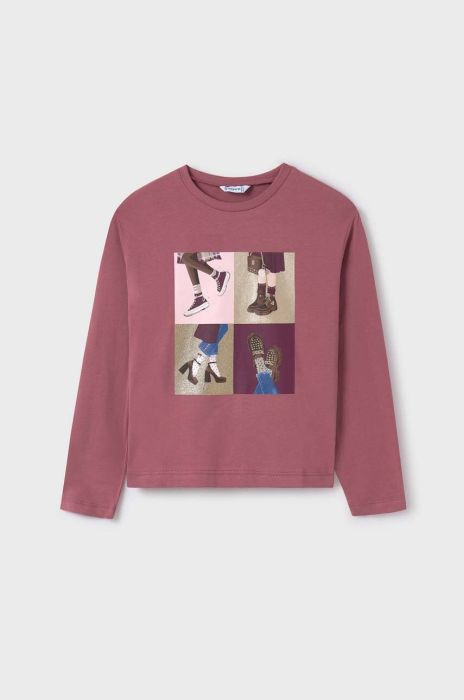 Дитячий бавовняний лонгслів Mayoral колір рожевий (3414861) Дитячий бавовняний лонгслів Mayoral колір рожевий (3414861)