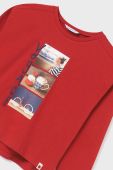 Дитячий бавовняний лонгслів Mayoral колір червоний (3414886) Дитячий бавовняний лонгслів Mayoral колір червоний (3414886)