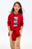 Дитячий бавовняний лонгслів Mayoral колір червоний (3414886) Дитячий бавовняний лонгслів Mayoral колір червоний (3414886)