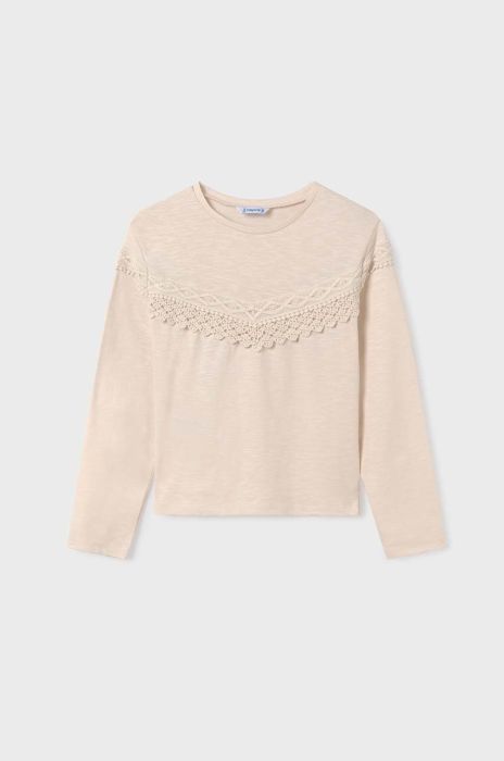 Дитячий лонгслів Mayoral колір бежевий (3437431) Дитячий лонгслів Mayoral колір бежевий (3437431)