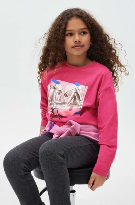 Дитячий бавовняний лонгслів Mayoral колір фіолетовий (3414929) Дитячий бавовняний лонгслів Mayoral колір фіолетовий (3414929)