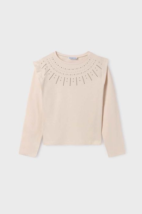 Дитячий лонгслів Mayoral колір бежевий (3423899) Дитячий лонгслів Mayoral колір бежевий (3423899)