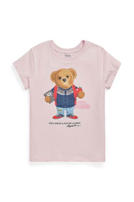 Дитяча бавовняна футболка Polo Ralph Lauren колір рожевий (3625013)