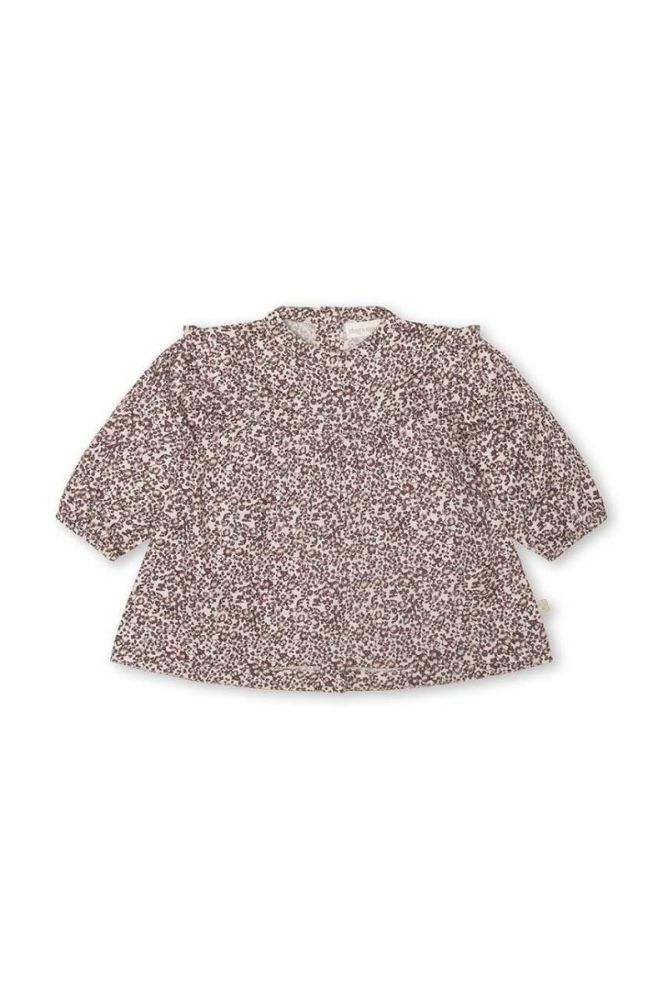 Дитяча бавовняна блузка That's mine 024861 Santu Shirt колір коричневий візерунок фото 2
