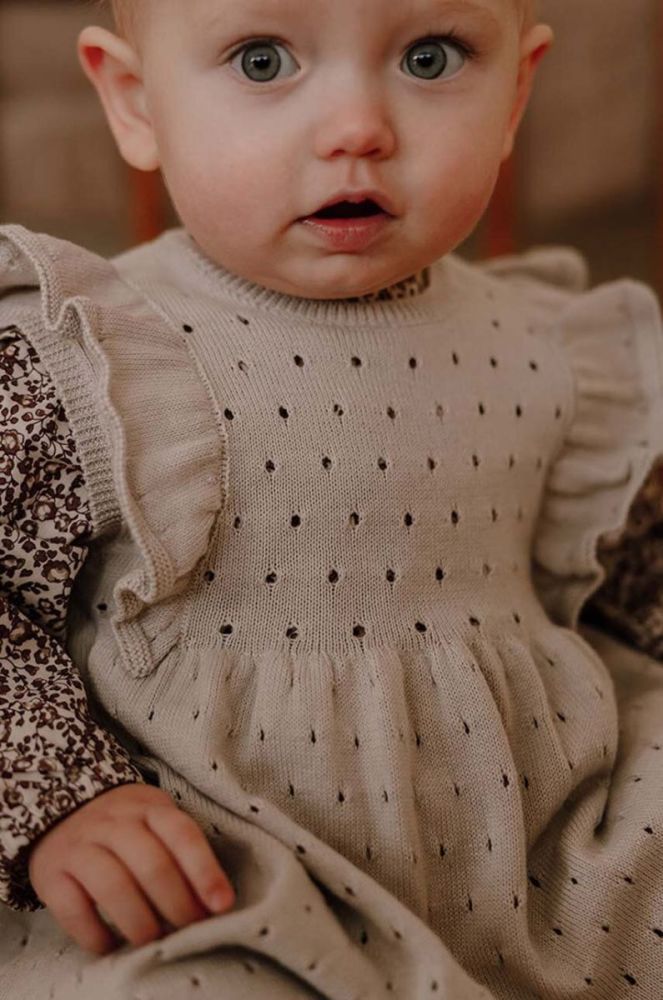 Дитяча бавовняна блузка That's mine 024861 Santu Shirt колір коричневий візерунок фото 4