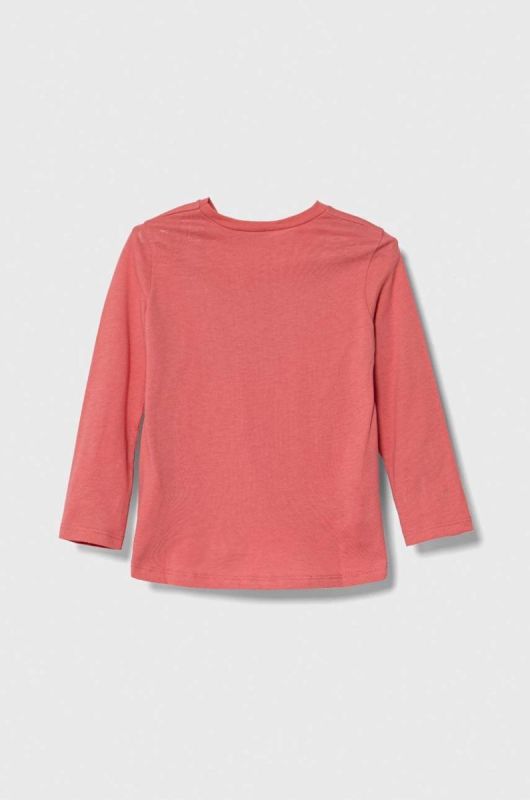 Дитячий бавовняний лонгслів United Colors of Benetton колір фіолетовий (3393974) фото 2