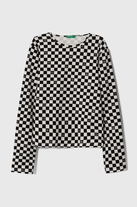 Дитячий лонгслів United Colors of Benetton колір чорний (3390758) Дитячий лонгслів United Colors of Benetton колір чорний (3390758)