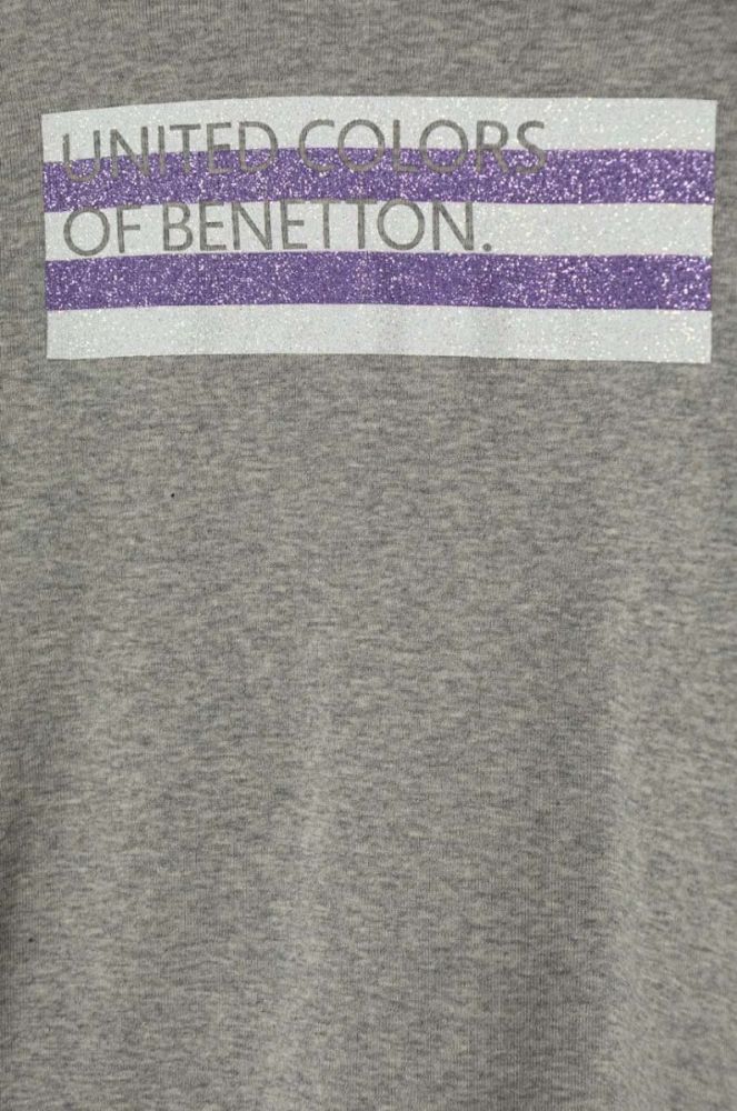 Дитячий лонгслів United Colors of Benetton колір сірий (3390830) фото 3