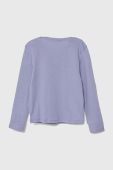 Дитячий бавовняний лонгслів United Colors of Benetton колір фіолетовий (3390958)