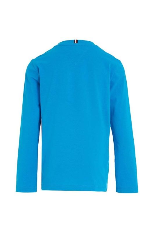 Дитячий бавовняний лонгслів Tommy Hilfiger колір блакитний (3450165) фото 2