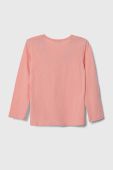 Дитячий бавовняний лонгслів United Colors of Benetton колір рожевий (3414987)