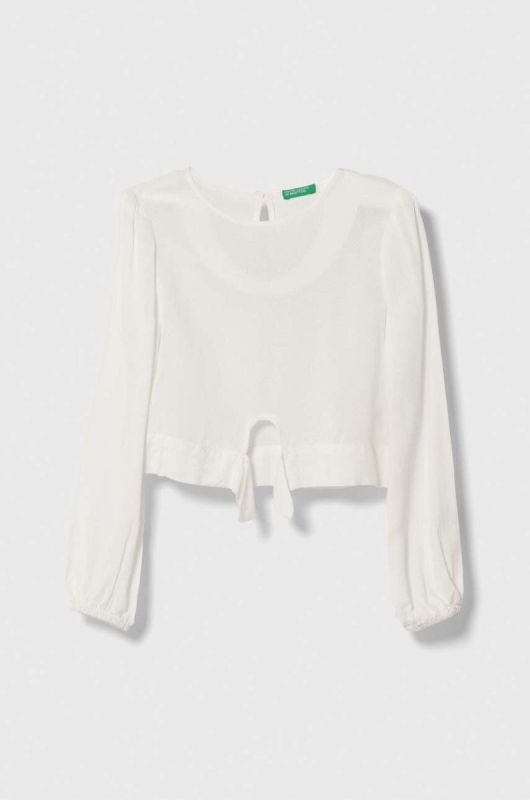 Дитяча кофта United Colors of Benetton колір білий візерунок
