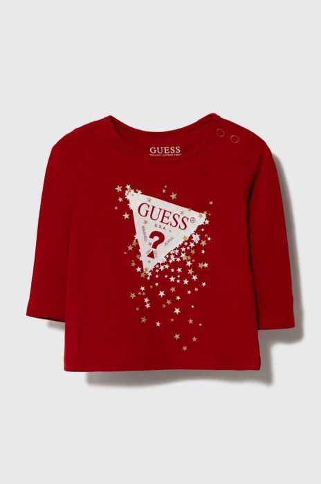 Лонгслів для немовлят Guess колір червоний Лонгслів для немовлят Guess колір червоний
