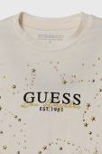 Дитячий лонгслів Guess колір бежевий (3489224)