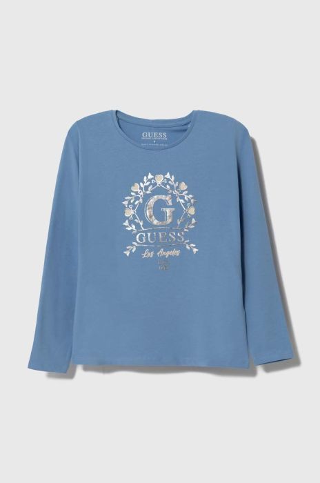 Дитячий лонгслів Guess колір блакитний (3523205) Дитячий лонгслів Guess колір блакитний (3523205)