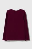 Дитячий лонгслів Guess колір бордовий