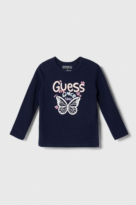 Дитячий лонгслів Guess колір синій (3625021) Дитячий лонгслів Guess колір синій (3625021)