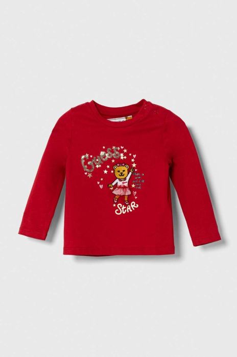 Дитячий лонгслів Guess колір червоний (3640935)