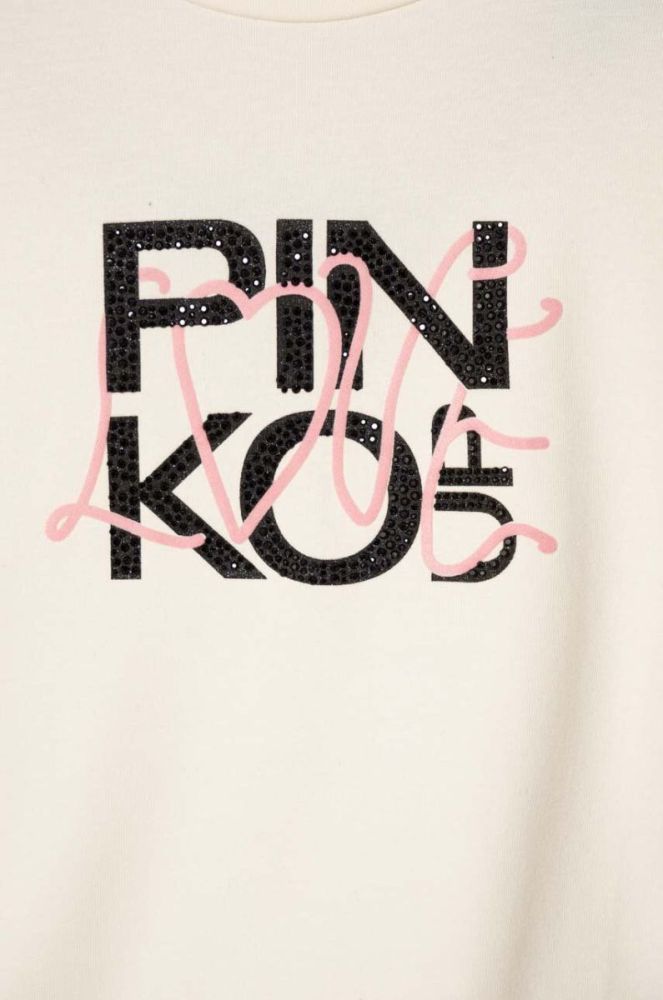 Дитячий лонгслів Pinko Up колір бежевий (3428501) фото 3