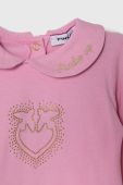 Лонгслів для немовлят Pinko Up колір рожевий з коміром (3654936)