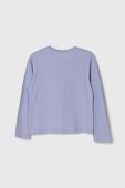 Дитячий бавовняний лонгслів United Colors of Benetton колір фіолетовий (3683624)