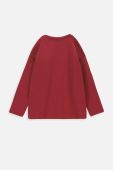 Дитячий лонгслів Coccodrillo колір бордовий (3634507)