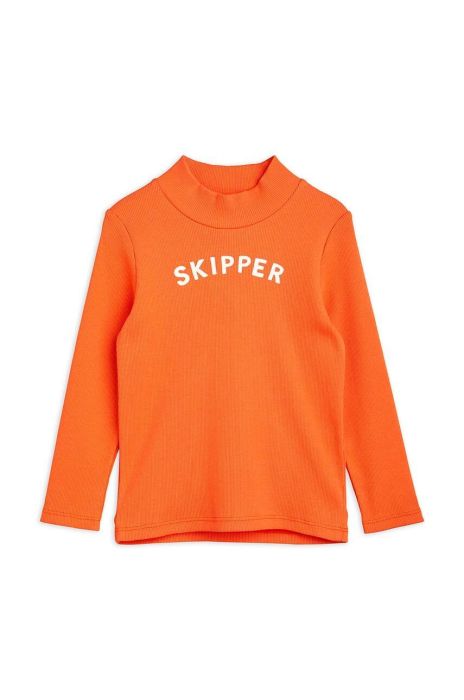 Дитячий лонгслів Mini Rodini колір червоний з принтом Дитячий лонгслів Mini Rodini колір червоний з принтом