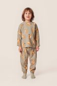 Дитячий лонгслів Konges Sl?jd колір бежевий візерунок