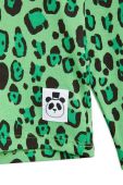 Дитячий бавовняний лонгслів Mini Rodini колір зелений візерунок Дитячий бавовняний лонгслів Mini Rodini колір зелений візерунок