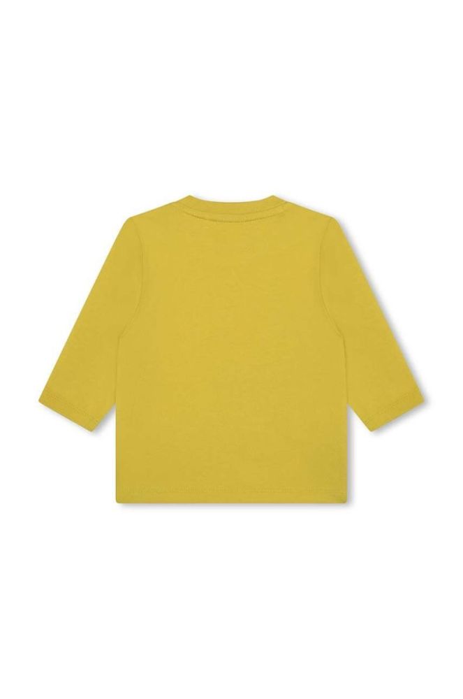Бавовняний лонгслів для немовлят BOSS колір зелений з принтом (3511547) фото 2