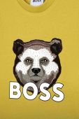 Бавовняний лонгслів для немовлят BOSS колір зелений з принтом (3511547) Бавовняний лонгслів для немовлят BOSS колір зелений з принтом (3511547)