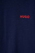 Дитячий бавовняний лонгслів HUGO колір синій однотонний (3511591)