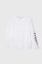 Дитячий бавовняний лонгслів HUGO колір білий з принтом (3511601)