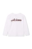 Дитячий бавовняний лонгслів Marc Jacobs колір білий з принтом (3515118) Дитячий бавовняний лонгслів Marc Jacobs колір білий з принтом (3515118)