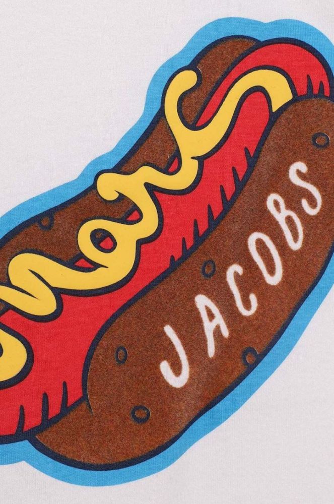 Дитячий бавовняний лонгслів Marc Jacobs колір білий з принтом (3453911) фото 4