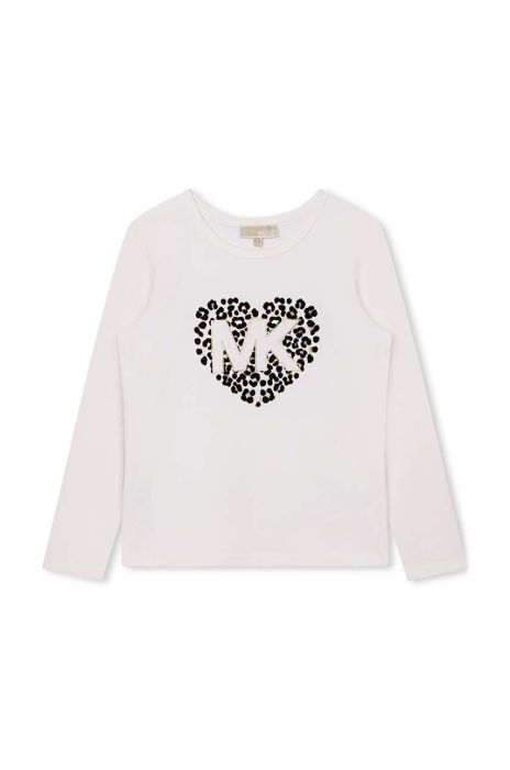 Дитячий лонгслів Michael Kors колір білий з принтом (3423978)