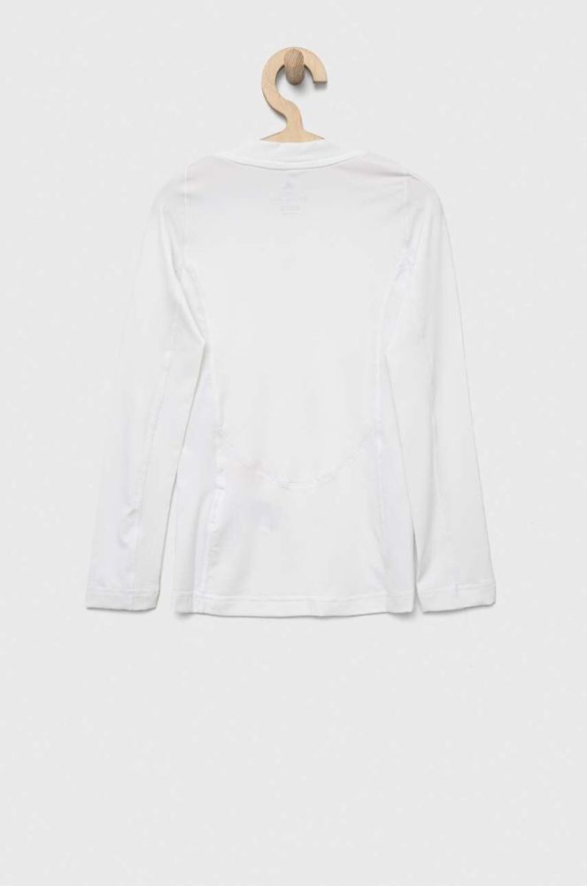 Дитячий лонгслів adidas Performance TF LS TEE Y колір білий однотонний фото 2