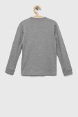 Дитячий бавовняний лонгслів adidas Originals колір сірий меланж