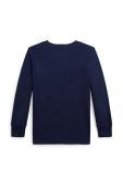 Дитячий бавовняний лонгслів Polo Ralph Lauren колір синій з принтом (3441775) Дитячий бавовняний лонгслів Polo Ralph Lauren колір синій з принтом (3441775)