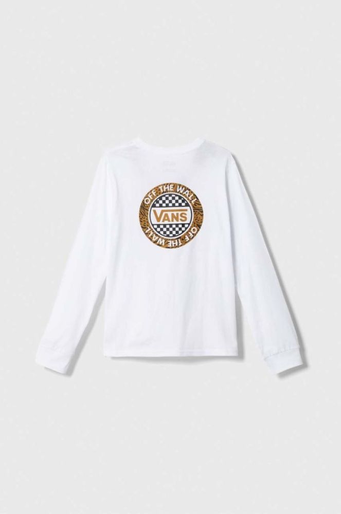 Дитячий бавовняний лонгслів Vans ANIMASH LS BFF VN000AEBWHT1 колір білий з принтом фото 2